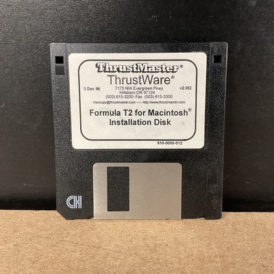 ThrustMaster ThrustWare Formula T2 Macintosh Installation 3.5 Inch Disk
