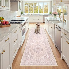 RELEANY Area Rugs 2'x8' Runner Rug Non Slip Washable 2' x 8' Runner , Pink