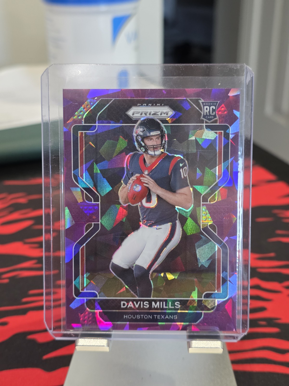 2021 Panini Prizm - Davis Mills Rookie Card - PURPLE CRACKED ICE PRIZM SP /225 