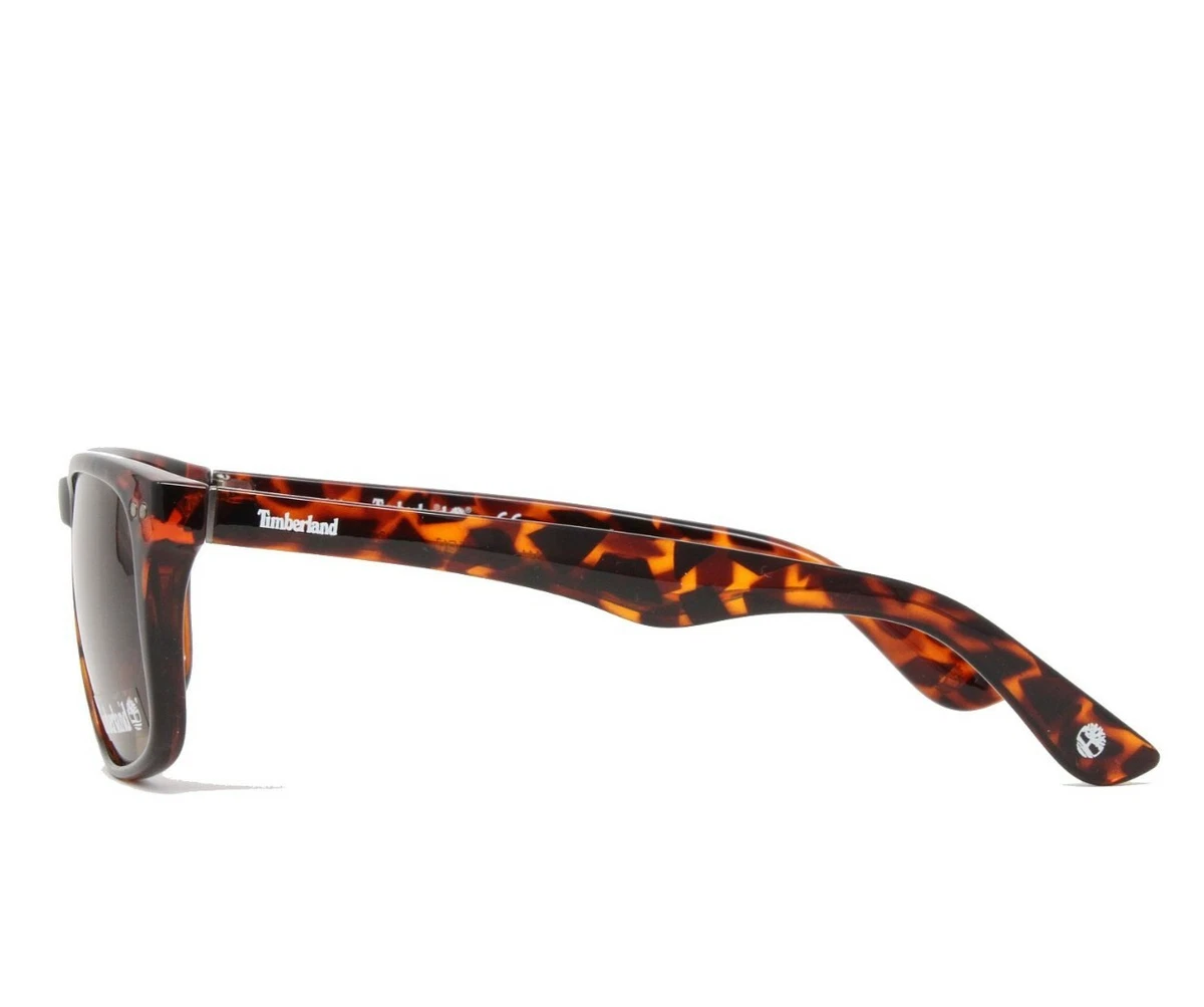 Timberland Sunglasses Men Tortoise Brown Lens 55mm Square Plastic TB7144 52E