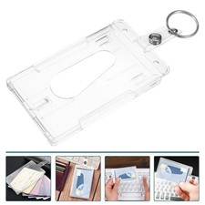 6 Pcs Access Card Protective Cover Cards Sleeves Badge Id Holder