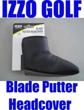 New Izzo Blade Putter Magnetic Headcover - Gray + Black Head Cover