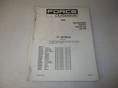 OB4200 Force Outboard Parts Catalog 1988 125 HP C Models