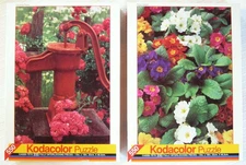 Kodacolor Puzzles 550 Pieces Lot of 2 "Floral Delight" "Climbing Roses" Sealed