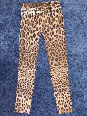 Dolce & Gabbana Made in Italy Leopard Print Skinny Jeans Brown IT 38