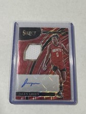 2021-22 Select Jalen Green Rookie Jersey Auto RPA RC Red Wave Prizm #RJ-JGR