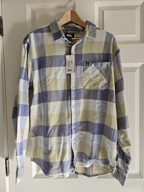 QuickSilver Motherfly Flannel Shirt Mens M New
