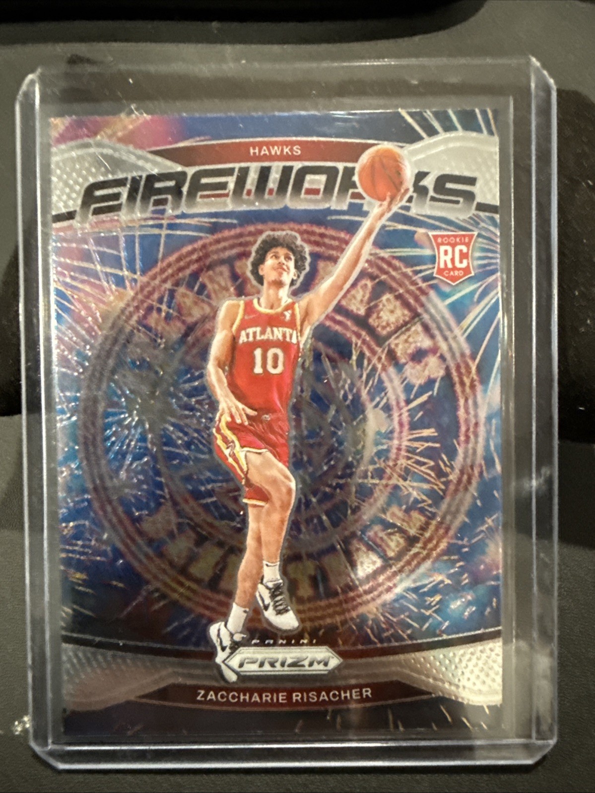 🔥🏀2024-25 Panini Prizm Zaccharie Risacher #6 RC Rookie Fireworks Silver