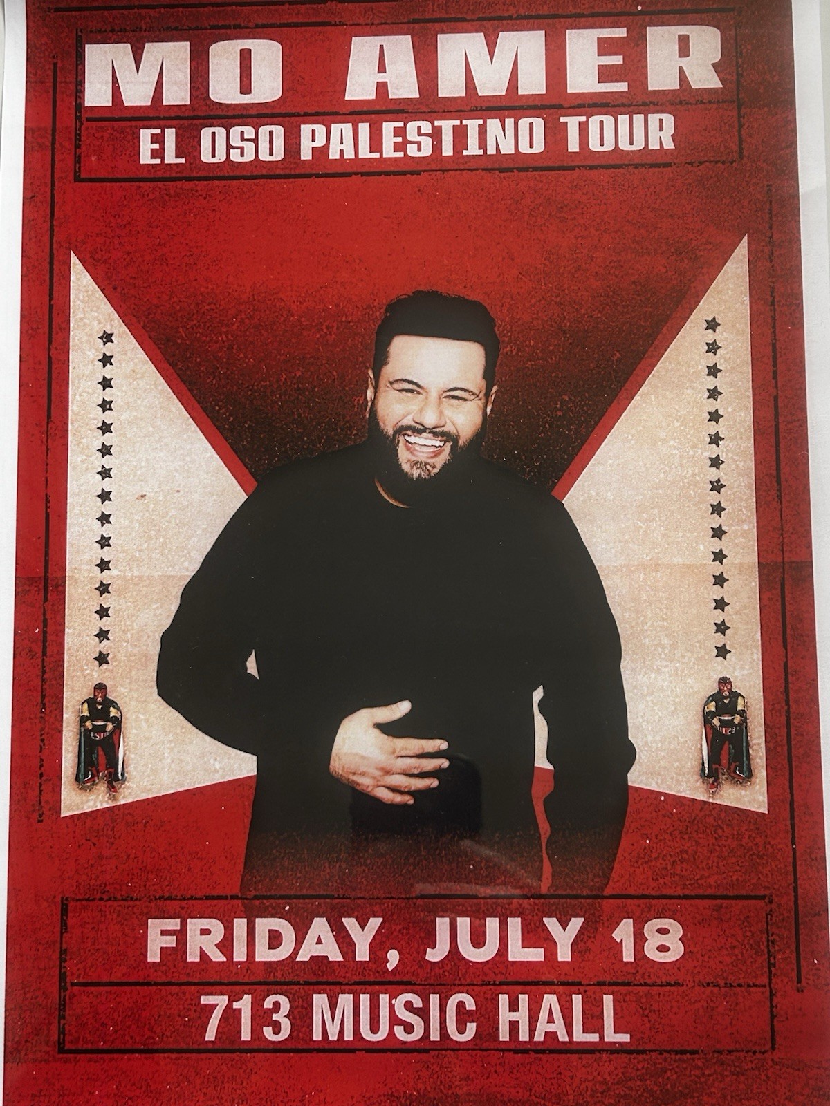 Mo Amer ‘El Oso Palestino 11x17 Venue Tour Poster From Friday 7/18/25