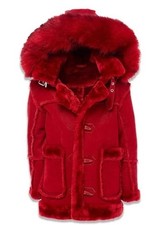 Jordan Craig Denali Shearling Jacket Youth 16 / Women's S Teen Red Coat Faux Fur
