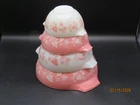 VINTAGE PYREX PINK GOOSEBERRY CINDERELLA MIXING BOWLS - SET of 4 - NESTING SIZES