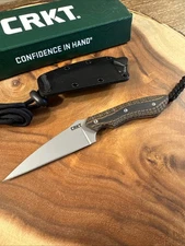 CRKT S.P.E.W. SPEW EDC Fixed Blade Compact Utility Neck Knife Sheath Lightweight