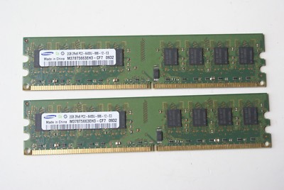 2GB Samsung M378T5663EH3-CF7 DDR2 PC2-6400U Desktop RAM - Tested Working