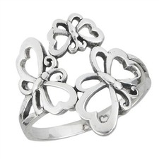 Sterling Silver Butterfly Ring