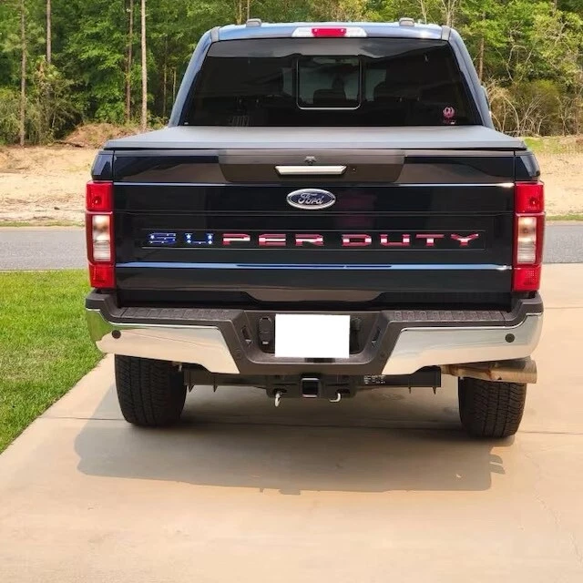 Decalques de sobreposição de letras para porta traseira bandeira dos EUA Ford Super Duty 3M compatível com 2020-2022 - Imagem 2 de 2