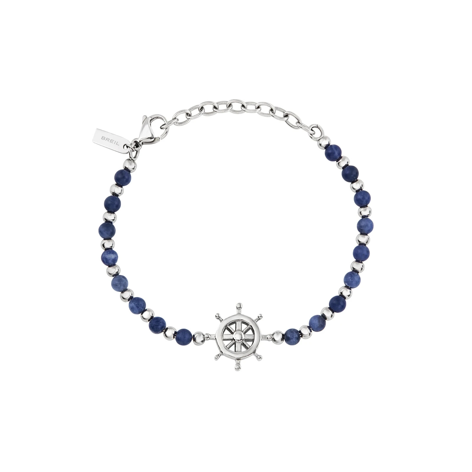 BREIL SOUNDWAVE BRACCIALE DA UOMO IN ACCIAIO E SODALITE CON TIMONE TJ3587 (1000)