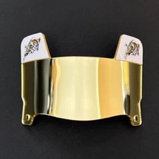 Navy Midshipmen - Light Gold Chrome Mini Football Helmet Visor with Black Clips