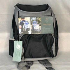 Oniva PTX Insulated Backpack Cooler Water Resistant 23 Can Capacity Black Gray