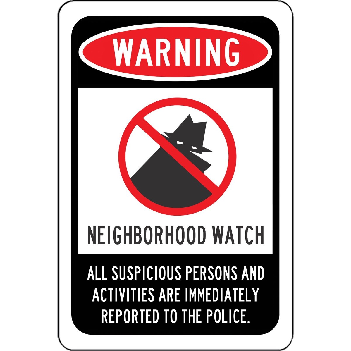 Warning - Neighborhood Watch Sign 8