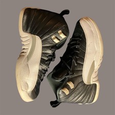 Jordan 12 Retro Kids Size 4Y Nike Black White