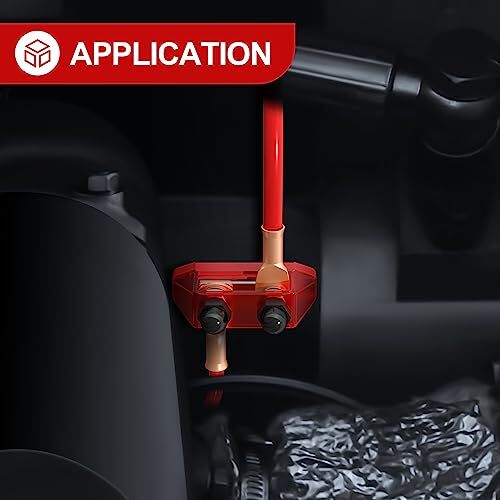 12V Power Distribution Block 250A Bus Bar Terminal Block With Cover 4 X 3/8" Terminal Studs 3 X 8 Terminal Screw 48vdc 300vac