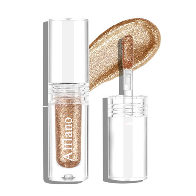 Glitter Shimmer Liquid Eyeshadow Champagne Color,Multi Dimensional Eyes Makeup L