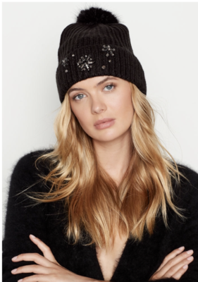 Victoria\'s Secret Snowflake Sparkle Pom Pom Beanie Victoria main image 3