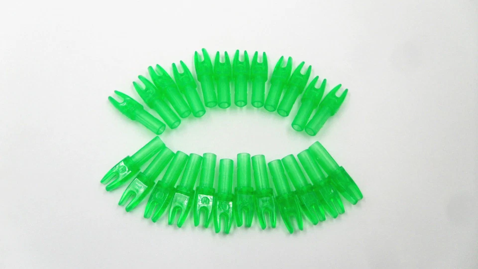 30pcs Arrow Nocks Green Push-in 6mm Archery Accessory DIY Compound Recurve Bow - Image 3 of 4