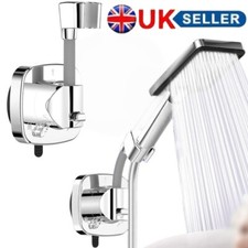 360° Swivel Shower Head Holder with Suction Cup Wall Mounted Bracket Bathroom