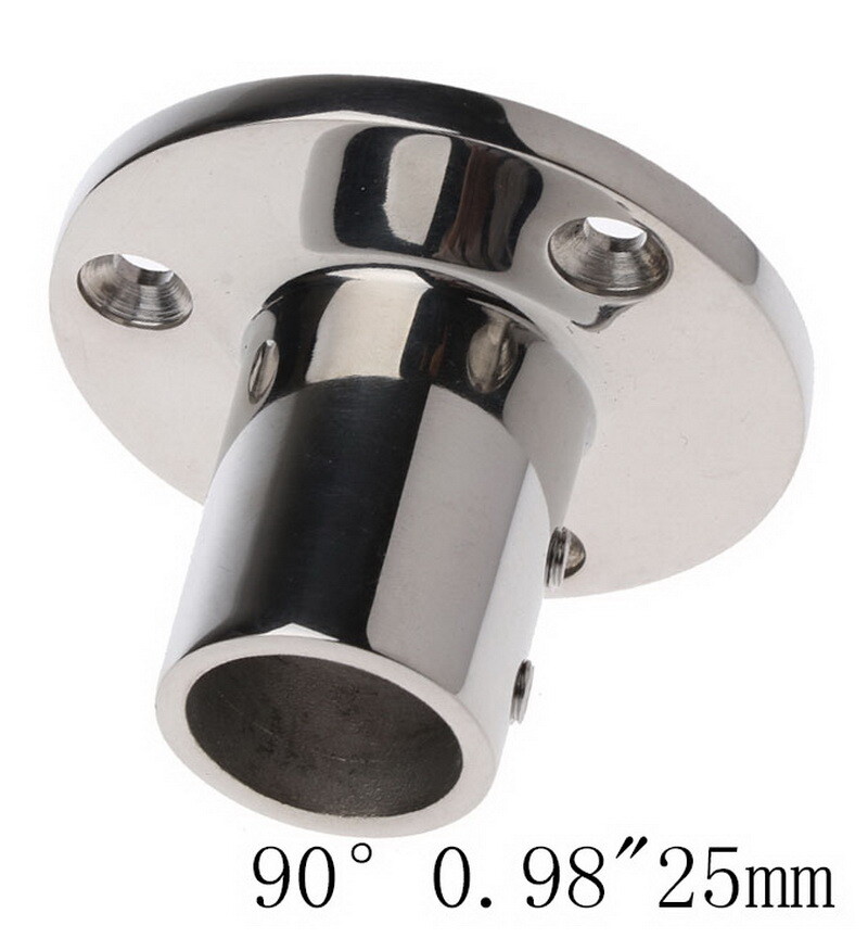 Yaegarden 90 Degree 7/8" (22mm) Round Base Boat Hand Rail Fitting - 316 Stainless Steel Marine Hardware - View #11