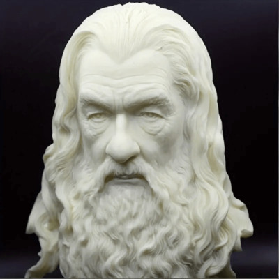 Gandalf the Wizard  Statue Resin, plaster, candle, soap mold 0-9