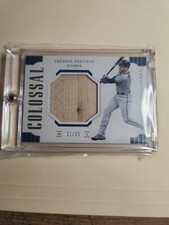 2019 Panini National Treasures FREDDIE FREEMAN Colossal Materials 1 /25 Braves 