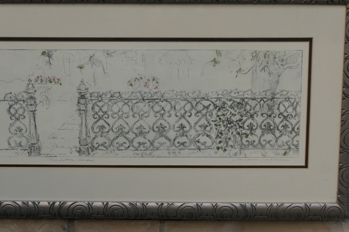 JOANNE ISAAC FRENCH TOWN FENCE SIGNED ETCHING | eBay