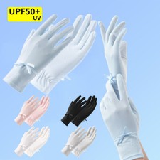 Non-slip Driving Ice Silk Gloves UV Protection Riding Sunscreen Gloves Thin .
