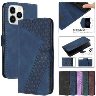 For iPhone 16 15 14 13 12 11 Pro Max 7/8 XS R Magnetic Case Leather Wallet Cover