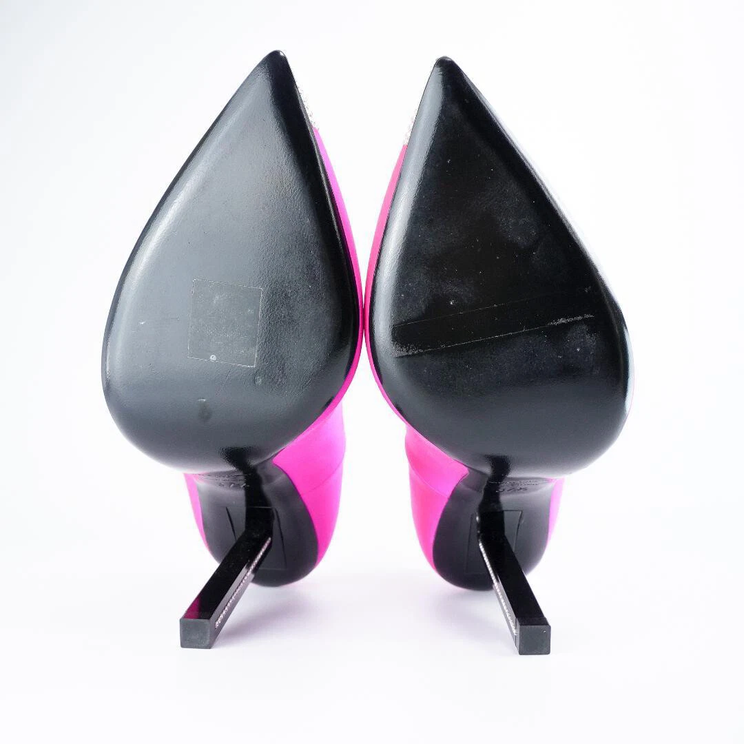 SAINT LAURENT (YSL) Saint Laurent taglia 37 5 decolte donna a punta impreziosite da pietre colore rosa