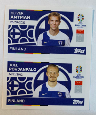 Topps UEFA EURO EM 2024 Germany--Sticker Nr.  FIN12/FIN13 ''ANTMAN/POHJANPALO''