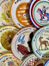 Antico Piatto del Buon Ricordo Anni 70 Ceramica Vietri Collezione Decorato Arte