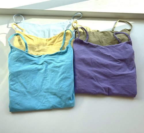 Oscar De La Renta Built-In Shelf Bra Tank Top 5 PC Bundle Stretch Camis Size XXL