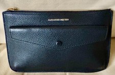 ALEXANDER MCQUEEN BLACK LEATHER CLUTCH/POUCH BAG PURSE