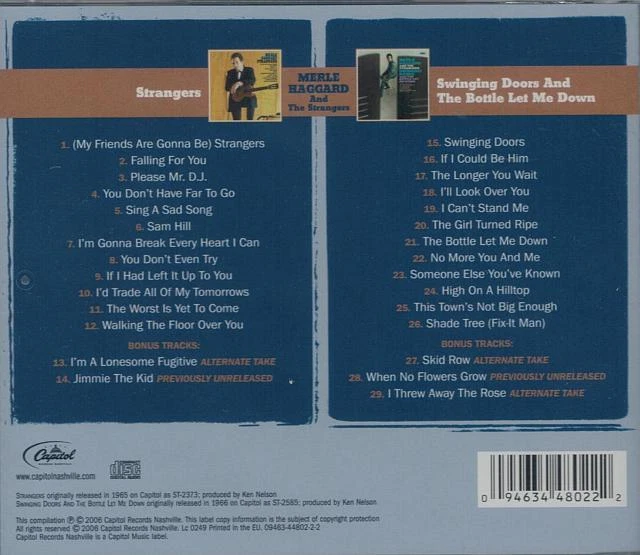 HAGGARD, MERLE - Strangers / Swinging Doors... CD Gebraucht Sehr Gut - Bild 2 von 2