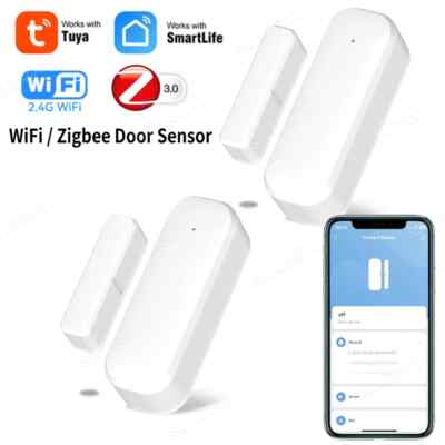 Tuya WiFi Zigbee Door Window Sensor Smart Home Security Protection Alarm System