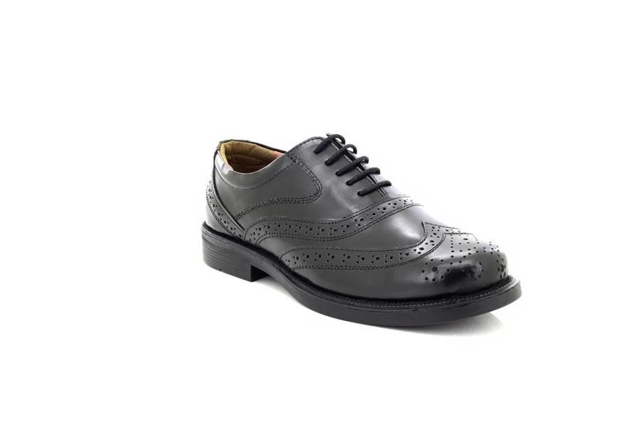 Zapatos Oxford Para Hombres Cimitarra M963 Clásicos Cuero Brogue Ala Cuero Negro Foto 3 de 3