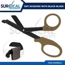 TAN - EMT Shears Scissors Bandage Paramedic EMS Supplies 7.25" 7.25 German Grade