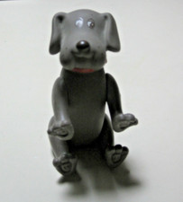 Vintage 1986 Mini Pound Puppy:4 inch Figurine- brownish Moveable head  legs