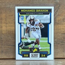 2023 Score Football Rookie Card #328 Mohamed Ibrahim Detroit Lions RC