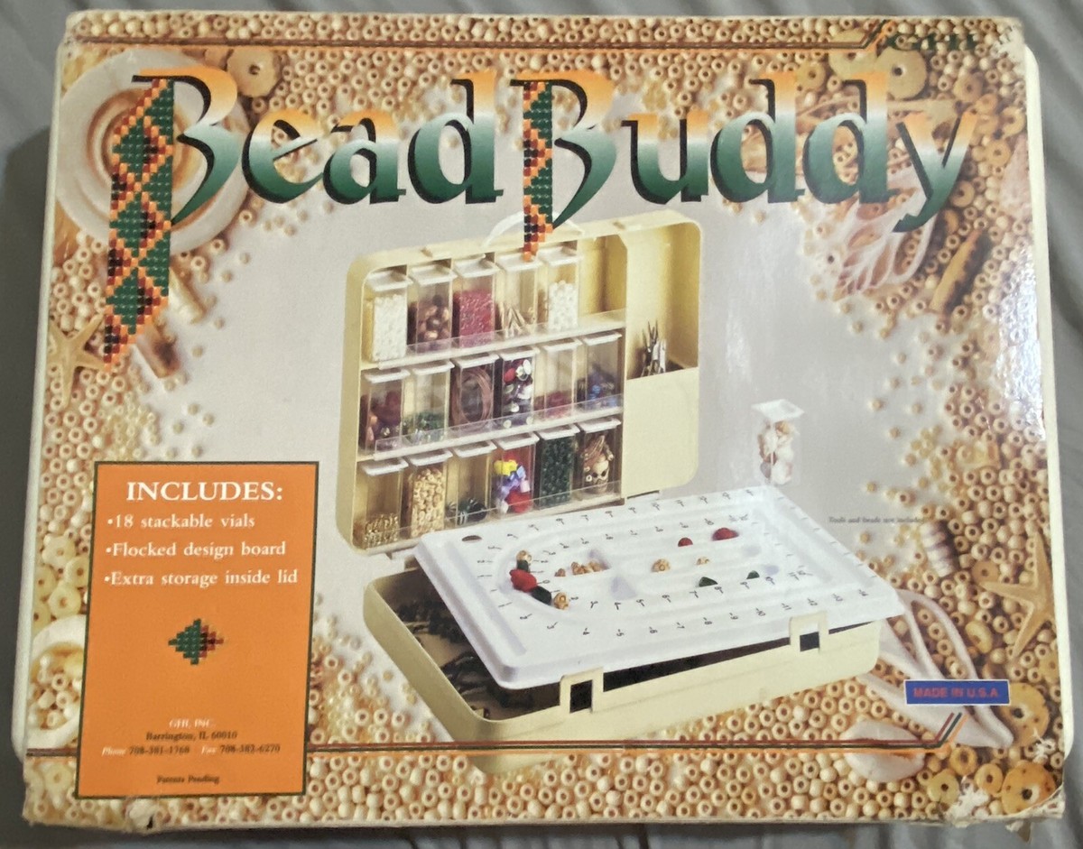 1990s Vintage Bead Buddy Workstation Storage Case/Handle Jewelry Making
