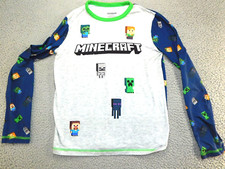 climate right cuddle duds Minecraft Youth Size L Sleep Shirt Vibrant and Soft