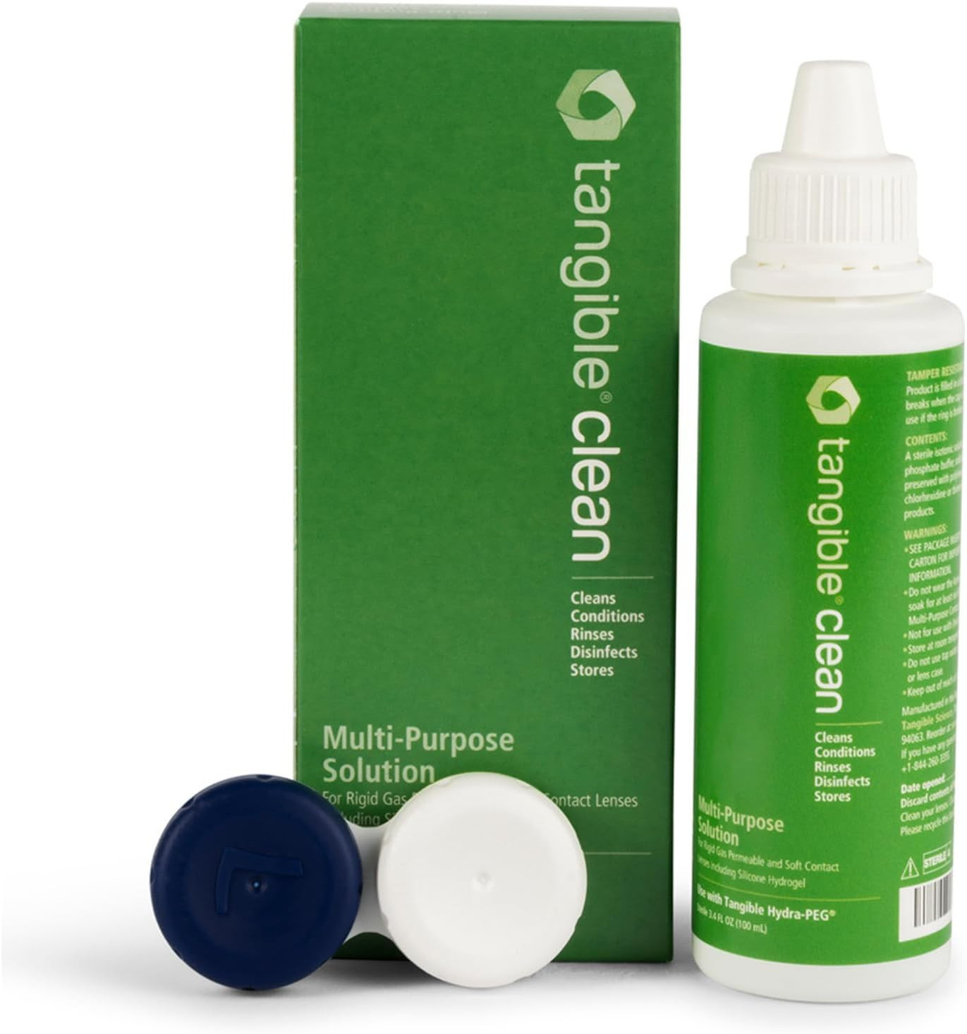 Tangible Clean Multi-Purpose Contact Lens Solution with Lens Case, Travel Size 3