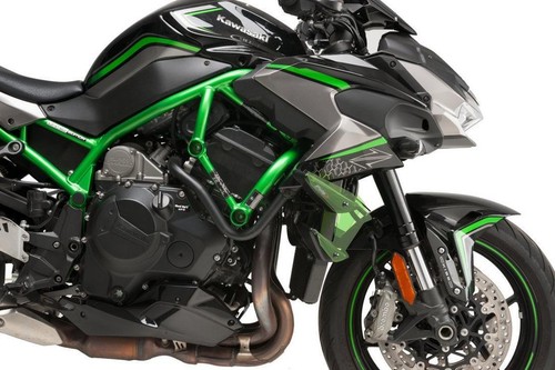 Spoilers d'appui latéraux Puig ailes de course vert Kawasaki Z H2 2020 - 2025 - Photo 4/11